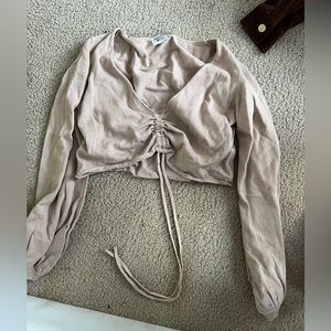Brown cropped shirt/sweater (never worn)